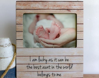Personalized Aunt Niece Nephew Picture Frame Gift The Best Aunt Belongs to Me Frame Personalized Gift from Aunt Nursery Room Decor