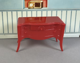 RENWAL BUFFET, 3/4" Scale, Hard Plastic, Moveable, 1950's, Vintage Tin Dollhouse Dining Room Furniture