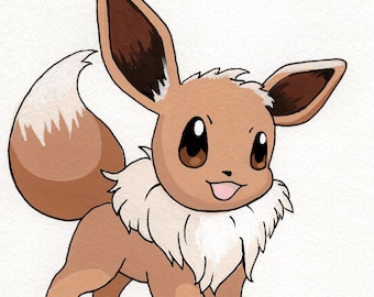 EEVEE Original Gouache Painting