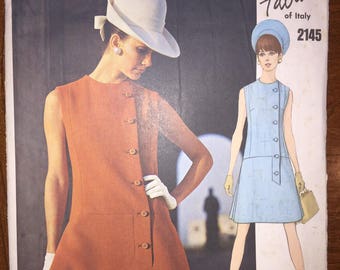 Vogue Couturier Designs Sewing Pattern 2145 Misses One Piece Dress by Fabiani of Italy Size 8