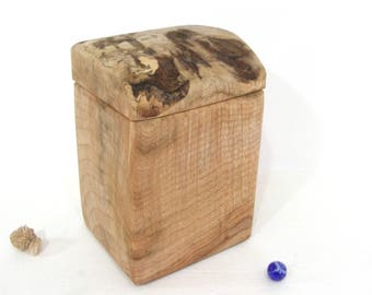 Oregon Coast Maple Box, Live Edge, cremation urn, pet urn, valet box, wood art, anniversary, gratitude box, jewelry box, outdoorsy gift