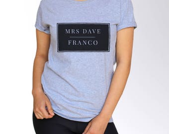 Dave Franco T shirt - White and Grey - 3 Sizes