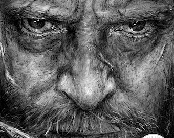 Logan Graphite Pencil Drawing Print
