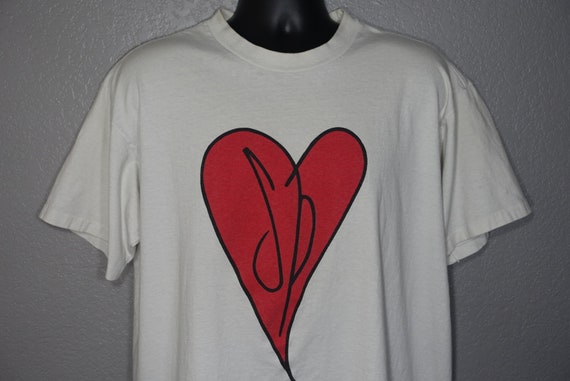 1991 - 1992 RARE Smashing Pumpkins Double Sided - Heart Logo - Gish Tour - Giant Branded Vintage Concert T-Shirt