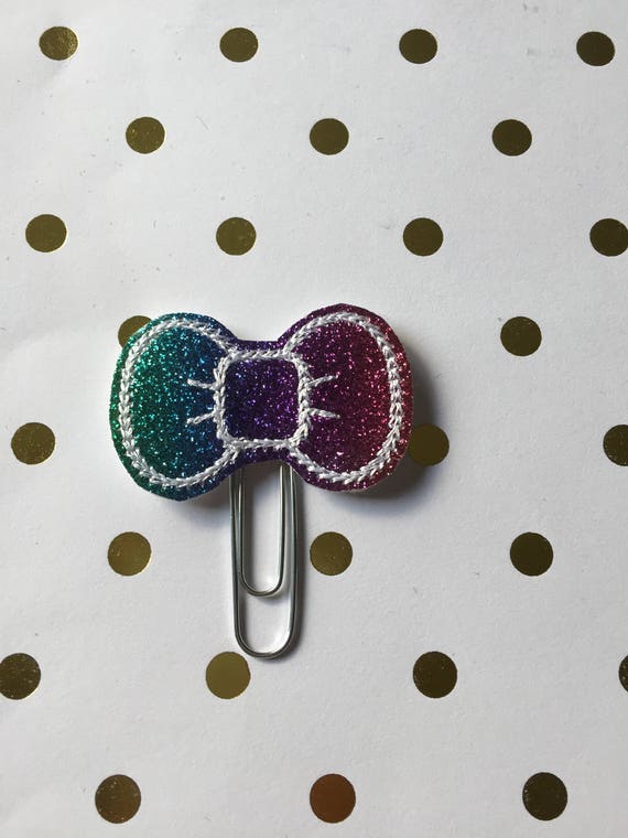 MultiColored Bow planner Clip/Planner Clip/Bookmark. Bow Planner Clip. Holographic Planner Clip.