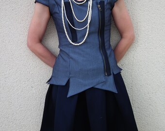 Women's Top Short Sleeves Asymmetrical Low