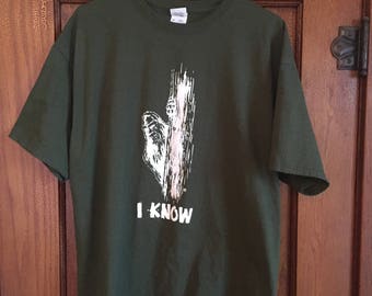 Bigfoot tshirt yeti Iknowsquatch Iknow tshirt