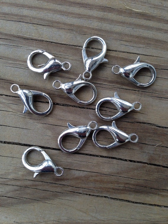 Silver Alligator Jewelry Clasp 20 Alligator Clasps .85