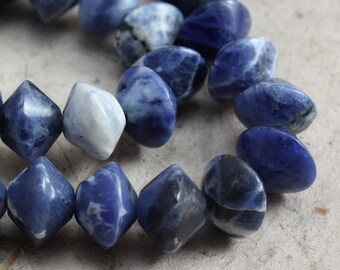 Sodalite Beads 8mm Bicone - 20 beads