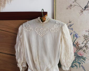 Victorian Blouse / Vintage Edwardian Blouse / XS S