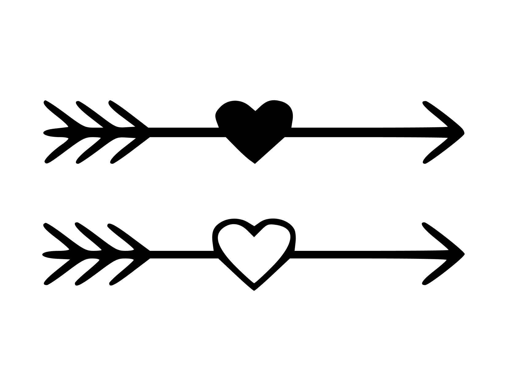 This pack of 30 hand drawn heart arrow svg files contains a great variety o...