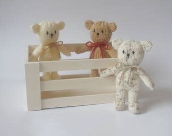 Tiny bear stuffed animal newborn props bear new baby gift baby shower stuffed teddy bear baby toy animal bear props stuffy in pastel colors