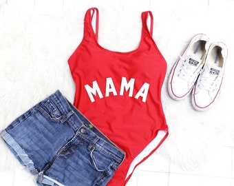 Mama Suit. Mama Swimsuit. Mom Swimsuit. One Piece Bathing Suit. One Piece Swimsuit. Swimsuit women. Pregnancy announcement.
