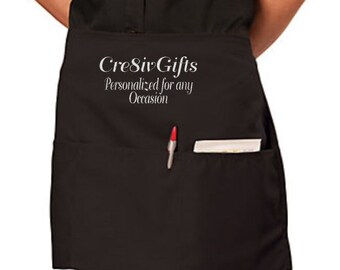 Vendor Apron, Cash Apron, Half Apron, Craft Show Apron, Farmers Market Apron, 3 Pocket Apron, Money Apron, Utility Aprons, Logo Apron