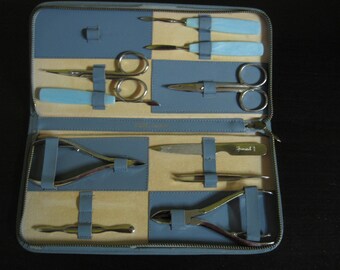 Vintage mid century women travel bag / Travel Kit Women mid century Vintage