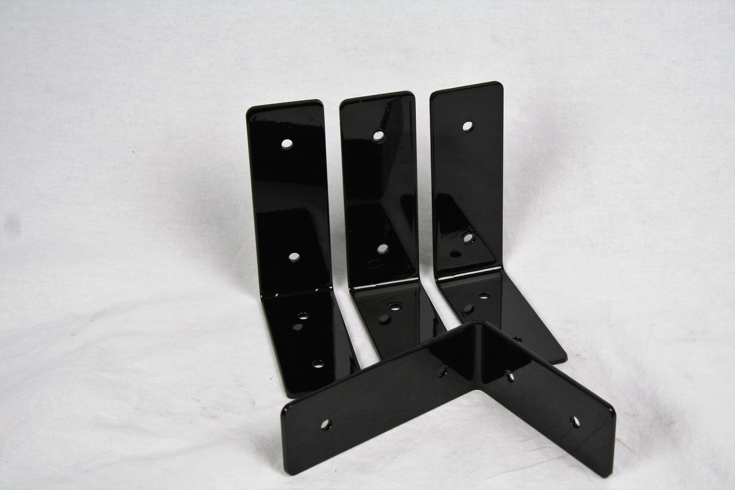 Light Duty Powder Coated Shelf Bracket, Black, Silver or White, 4x5