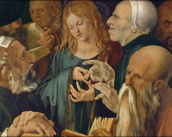 Poster, Many Sizes Available; Jesus Among The Doctors By Albrecht Durer