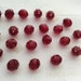 24 pieces Vintage Swarovski #5025 8mm Crystal Siam Red Faceted Round Beads