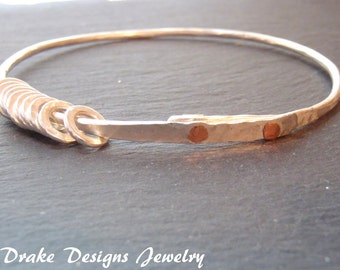 Solid Sterling silver bangle bracelet jangle bangle