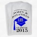 2018 Graduation Cap Personalized Candy Buffet Bags - Blue & Silver High School Grad Favor Bags in School Colors - Set of 25 Bags (0060)