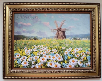 Traditional Windmill among the Ukrainian Field Daisies