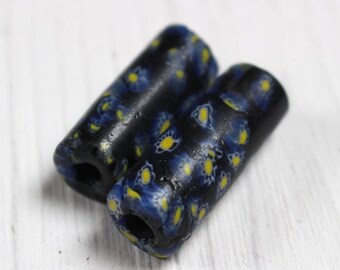 Millefiori glass tubes from nepal