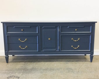 Navy blue dresser | Etsy