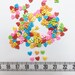 100 pcs of tiny bright heart button in yellow pink blue green red orange - 5mm