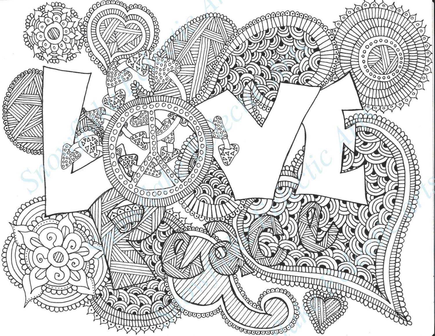 DIY COLORING Page Instant PDF Digital Download Printable