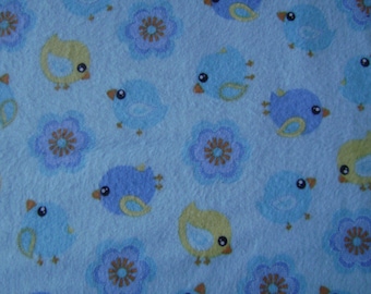 Doves Blue Flannel Fabric by the yard