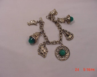 Vintage Native American Indian Charm Bracelet 18 - 199