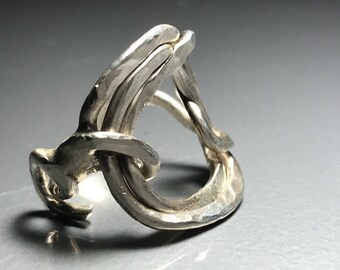 Cestino , Bague en Argent925 fait à la main , Pièce Unique , VM ATTANASIO