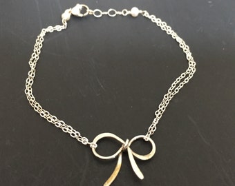 Sweet Sterling Bow Bracelet