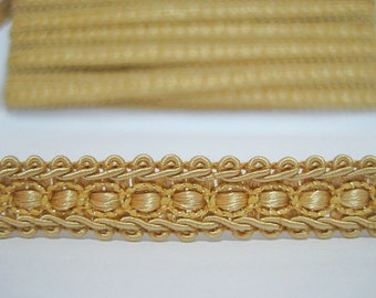 5 Yards 3/8 Gold Gimp Braided Trim Gimp Braid Braided