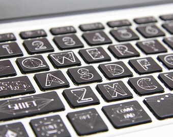Vinyl mac book Keyboard decal Laptop Keyboard Skin Macbook keyboard Sticker for Apple Macbook Air Pro Macbook Wireless Keyboard