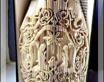Christmas Nativity scene fancy cut and fold combi book folding pattern 499 pages