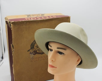 SOLD for 280 : IOB VINTAGE Stetson Open Road Hat 3X Beaver in Camel / Tan 7 3/8, 50's Rare, Felt