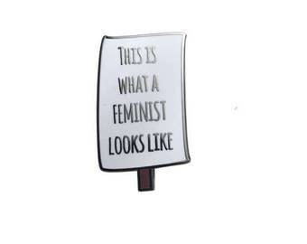 women's march protest pin - feminist pin lapel pin - this is what a feminist looks like