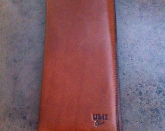 Vintage Pocket Wallet - Rich Chocolate Brown Leather - Suit Pocket Wallet - Gift for Him