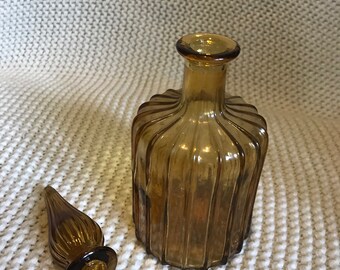 Amber Glass Apothecary Jar