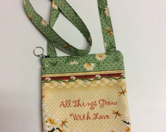 All Things Grow With Love rossover Tote Bag