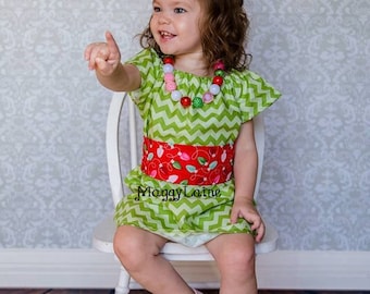 Christmas peasant dress with sash your choice of fabrics and colors Free Monogramming