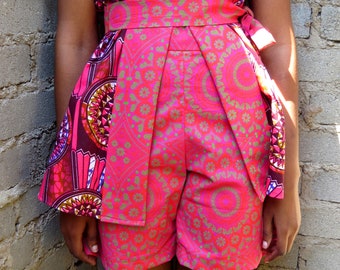 Tswana Print Coat and Shorts