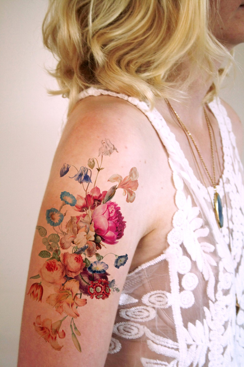 Image of flower temporary tattoos