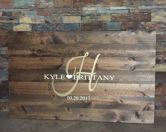 Rustic Hand Painted Pallet Wooden Guestbook Alternative