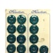 4 French Antique Teal Green Plastic Buttons