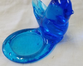 Handblown Bluebird of Happiness candle holder c- 1