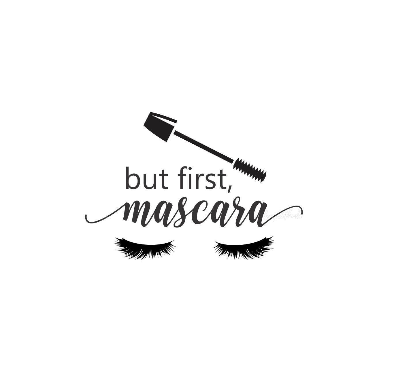 But first mascara makeup decal lashes mascara sticker