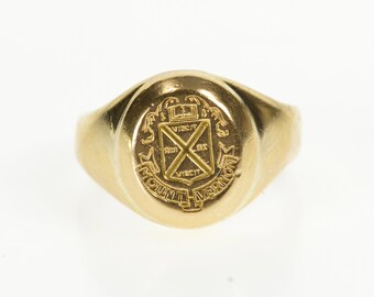 Jade Celtic Ring Noble Crest Signet Gold Plated Sterling