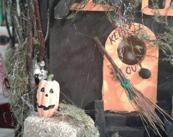 Keep Out~ Haunted Halloween Birdhouse